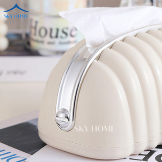 Hộp Đựng Khăn Giấy Để Bàn Hình Vỏ Sò, Hộp Đựng Giấy Ăn Cute Cứng Cáp, Tích Hợp Lò Xò Thông Minh HG01 - Life Plus
