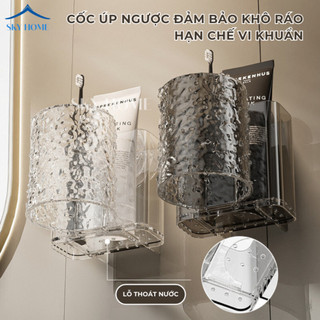Kệ Để Bàn Chải Đánh Răng Có Cốc Hút, Giá Để Đồ Nhà Tắm Kèm Cốc Đánh Răng Chịu Lực Tốt, Có Lỗ Thoát Nước Life Plus KDR01