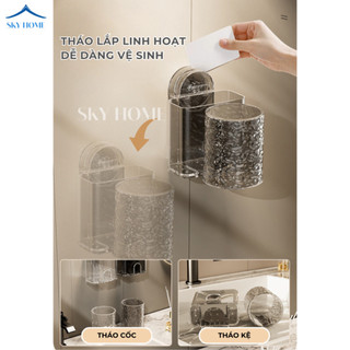 Kệ Để Bàn Chải Đánh Răng Có Cốc Hút, Giá Để Đồ Nhà Tắm Kèm Cốc Đánh Răng Chịu Lực Tốt, Có Lỗ Thoát Nước Life Plus KDR01