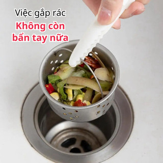 Dụng Cụ Gắp Rác Bồn Rửa Nhà Bếp Kẹp Rác, Nhíp Dụng cụ Làm Sạch Tóc Hình Vịt Dọn Dẹp Phòng Tắm Life Plus - GR01