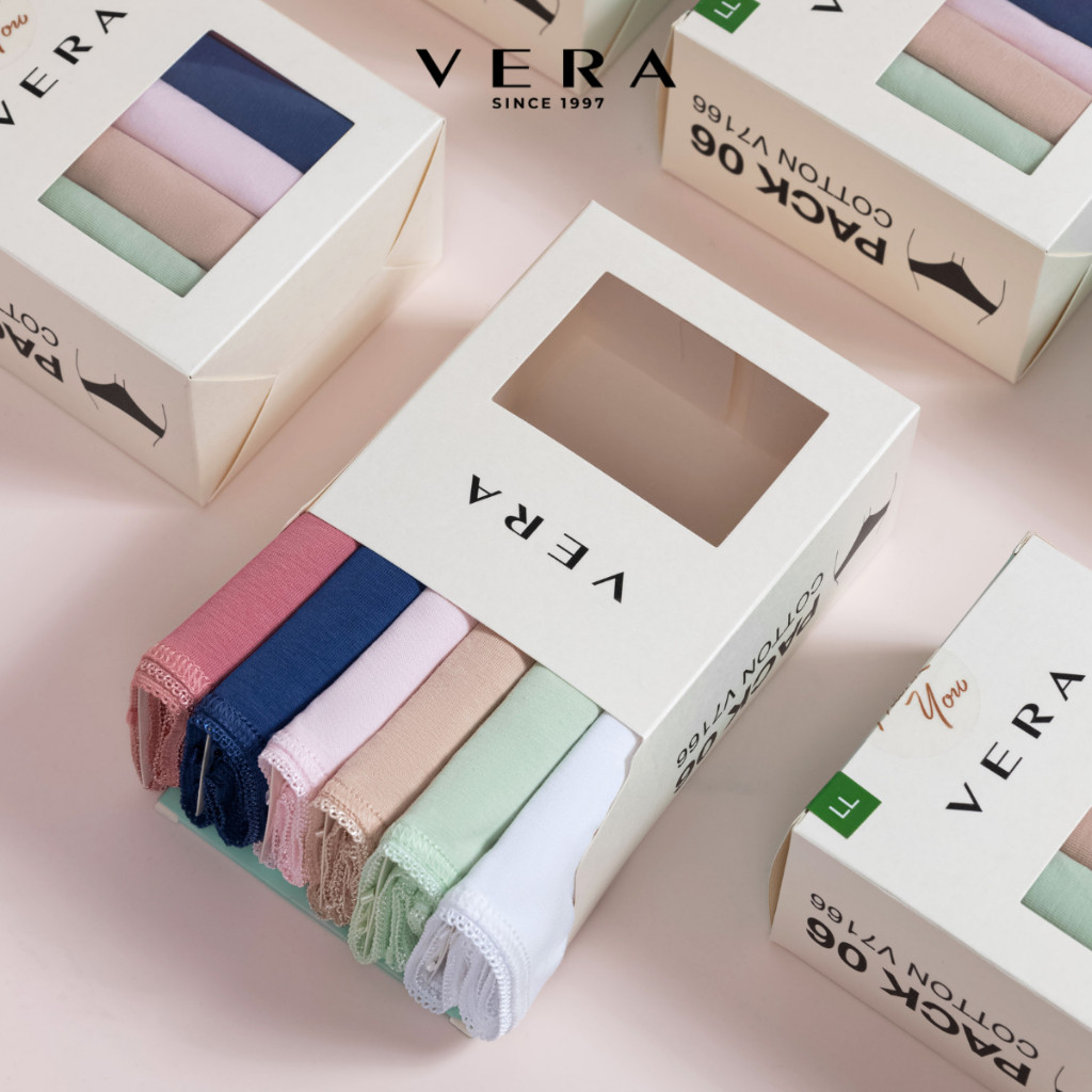 Ảnh Combo 06 quần lót nữ cotton VERA 7166 [Giao màu ngẫu nhiên] 4