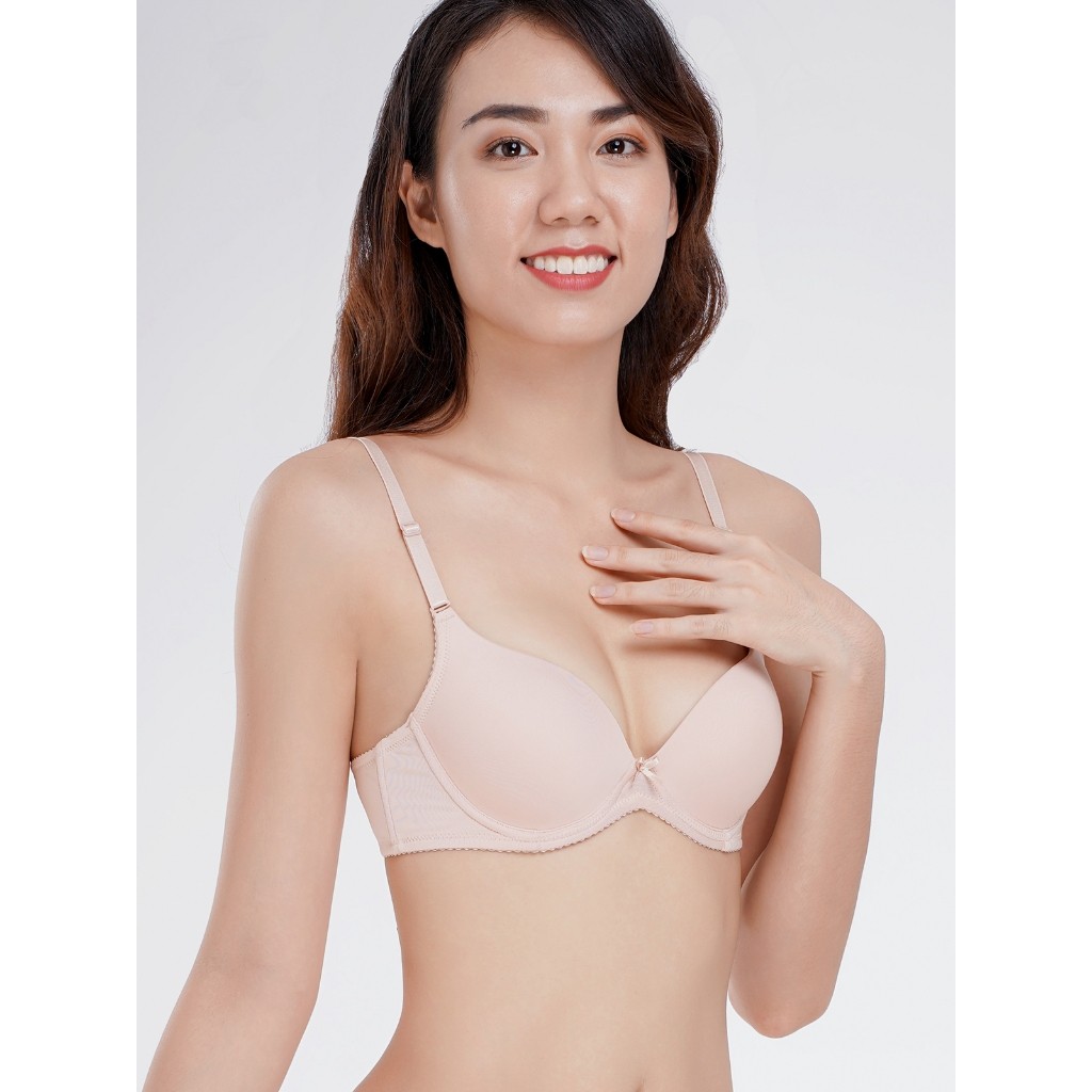 Ảnh Áo ngực nữ Misaki cúp 3/4 mút vừa nylon trơn M1023 1
