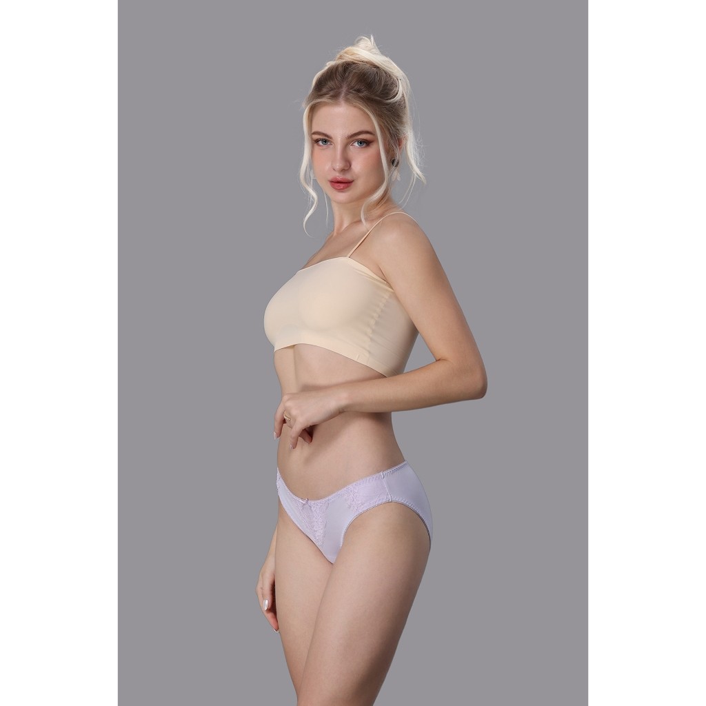Ảnh Quần lót bikini nữ Misaki Polyester phối ren M1026 2