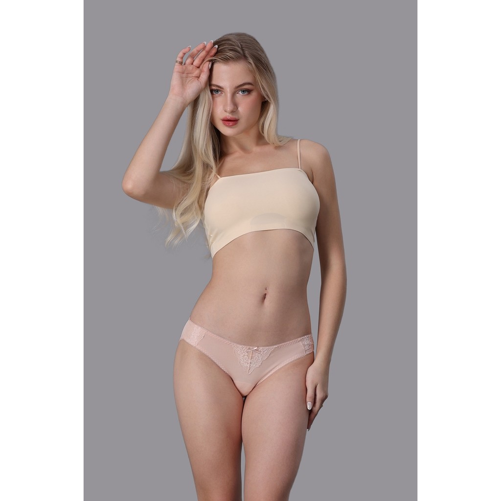 Ảnh Quần lót bikini nữ Misaki Polyester phối ren M1026 3