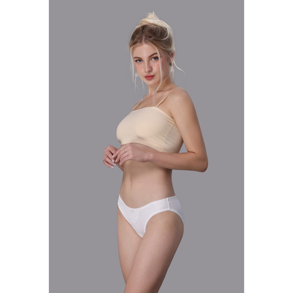 Ảnh Quần lót bikini nữ Misaki Polyester phối ren M1026 1