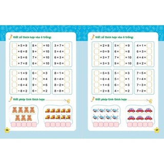 [Chuẩn NXB] Sách - Rèn kỹ năng cộng trừ trong phạm vi 10 - Bí quyết học giỏi cho trẻ 4-6 tuổi tính toán nhanh