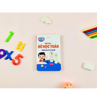 [Chuẩn NXB] Sách - 2 bộ thẻ bé học toán - Bộ thẻ chữ cái và chữ ghép - Dành cho trẻ 4-6 tuổi - Khổ lớn 10x15cm