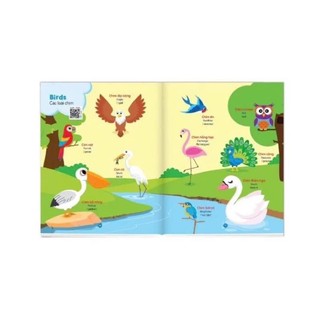 [Chuẩn NXB] Sách - Bé học Tiếng Anh qua hình ảnh - 1000+ từ vựng Tiếng Anh đầu tiên cho bé - Quét mã QR nghe đọc