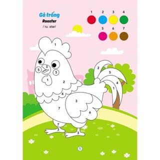 [Chuẩn NXB] Sách – Bộ bé tô màu song ngữ Anh Việt phát triển trí thông minh cho bé 2-6 tuổi (Bộ 8 quyển)