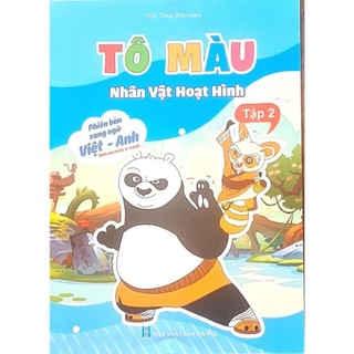 [Chuẩn NXB] Sách - Bộ 20 quyển tập tô màu song ngữ cho bé từ 3 4 5 6 tuổi mẫu giáo mầm non nhiều chủ đề
