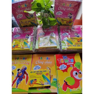 [Chuẩn NXB] Sách - Bộ 20 quyển tập tô màu song ngữ cho bé từ 3 4 5 6 tuổi mẫu giáo mầm non nhiều chủ đề