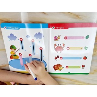 [Chuẩn NXB] Sách - Vở tập tô vẽ thông minh viết xóa được Wipe Clean - Bộ 5 cuốn kèm bút