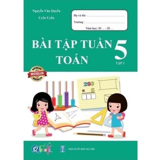[Chuẩn NXB] Combo sách bài tập tuần và đề kiểm tra lớp 5 môn Toán và Tiếng Việt Học kì 1 (4 cuốn)