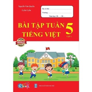 [Chuẩn NXB] Combo sách bài tập tuần và đề kiểm tra lớp 5 môn Toán và Tiếng Việt Học kì 1 (4 cuốn)