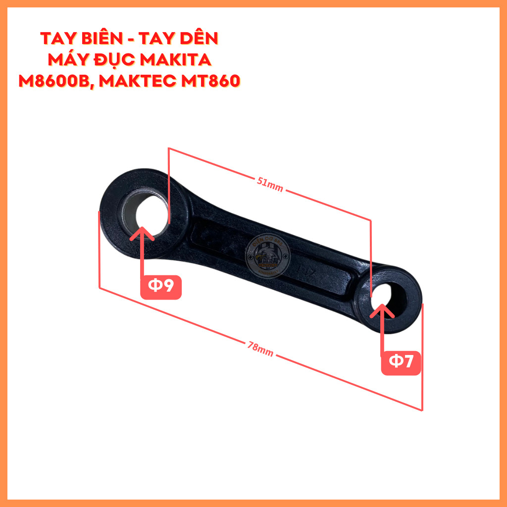 Tay biên - tay dên máy đục Makita M8600B, Maktec MT860 (Connecting Rod ...