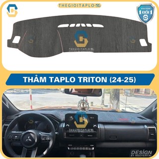 [Mitsubishi Triton 2024-2026] Thảm taplo da Nano Blockers UV, 3D Flare, Nhung lông tuyết viền Ziczac chống cong vênh