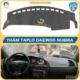 [Daewoo Nubira] Thảm taplo oto da Nano Blockers UV, 3D Flare, Nhung lông tuyết viền Ziczac chống cong vênh