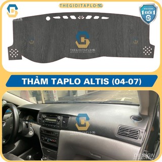 [Toyota Altis 2004-2007] Thảm taplo oto da Nano Blockers UV, 3D Flare, Nhung lông tuyết viền Ziczac chống cong vênh