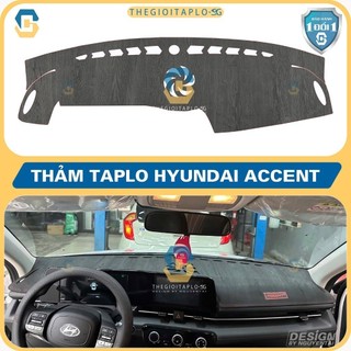 [Hyundai Accent 2025-2026] Thảm taplo oto da Nano Blockers UV, 3D Flare, Nhung lông tuyết viền Ziczac chống cong vênh