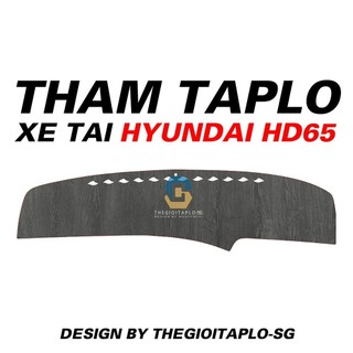 [Hyundai HD65] Thảm taplo oto da Nano Blockers UV, 3D Flare, Nhung lông tuyết viền Ziczac chống cong vênh