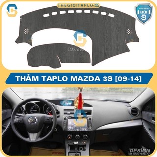 [Mazda 3S 2009-2014] Thảm taplo oto da Nano Blockers UV, 3D Flare, Nhung lông tuyết viền Ziczac chống cong vênh