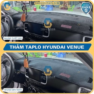 [Hyundai Venue 2023-2026] Thảm taplo ô tô da cacbon,da vân gỗ,và tuyết nhung 3 lớp dày 1cm chống nắng cao cấp