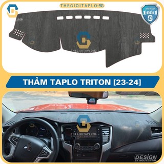 [Mitsubishi Triton 2009-2026] Thảm taplo oto da Nano Blockers UV, 3D Flare, Nhung lông tuyết viền Ziczac chống cong vênh