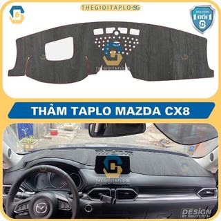 [Mazda CX8 2018-2026] Thảm taplo oto da Nano Blockers UV, 3D Flare, Nhung lông tuyết viền Ziczac chống cong vênh
