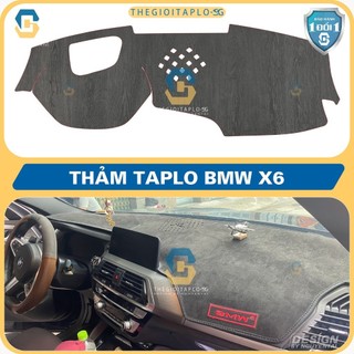 [BMW X6 2023-2024] Thảm taplo oto da Nano Blockers UV, 3D Flare, Nhung lông tuyết viền Ziczac chống cong vênh
