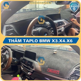 [BMW X6 2023-2024] Thảm taplo oto da Nano Blockers UV, 3D Flare, Nhung lông tuyết viền Ziczac chống cong vênh