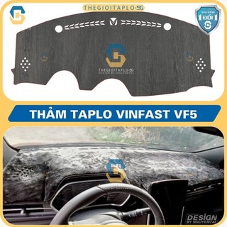 [Vinfast VF5] Thảm taplo oto da Nano Blockers UV, 3D Flare, Nhung lông tuyết viền Ziczac chống cong vênh