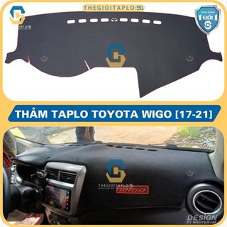 [Toyota Wigo 2017-2021] Thảm taplo oto da Nano Blockers UV, 3D Flare, Nhung lông tuyết viền Ziczac chống cong vênh
