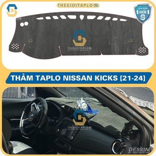[Nissan KICKS 2021-2026] Thảm taplo oto da Nano Blockers UV, 3D Flare, Nhung lông tuyết viền Ziczac chống cong vênh