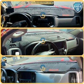 [Chevrolet Colorado LTZ 2017-2019] Thảm taplo da Nano Blockers UV,3D Flare,Nhung lông tuyết viền Ziczac chống cong vênh