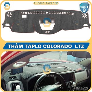 [Chevrolet Colorado LTZ 2017-2019] Thảm taplo da Nano Blockers UV,3D Flare,Nhung lông tuyết viền Ziczac chống cong vênh
