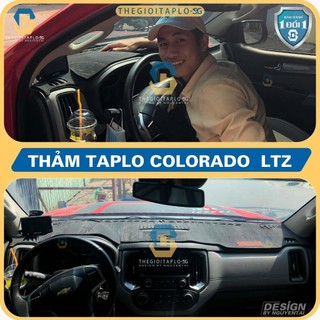 [Chevrolet Colorado LTZ 2017-2019] Thảm taplo da Nano Blockers UV,3D Flare,Nhung lông tuyết viền Ziczac chống cong vênh