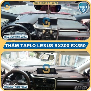 [LEXUS RX350 2019-2022] Thảm taplo oto da Nano Blockers UV, 3D Flare, Nhung lông tuyết viền Ziczac chống cong vênh
