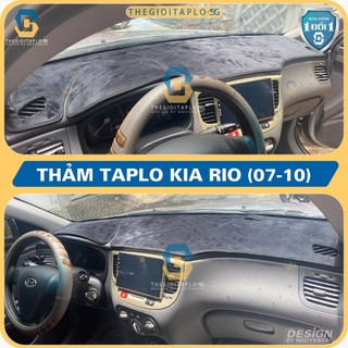 [Kia Rio 2007-2018] Thảm taplo oto da Nano Blockers UV, 3D Flare, Nhung lông tuyết viền Ziczac chống cong vênh