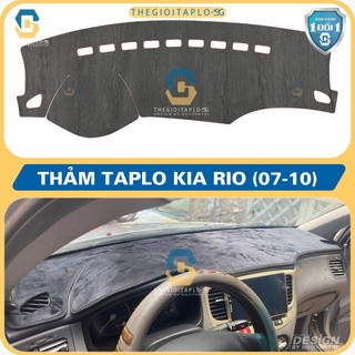 [Kia Rio 2007-2018] Thảm taplo oto da Nano Blockers UV, 3D Flare, Nhung lông tuyết viền Ziczac chống cong vênh
