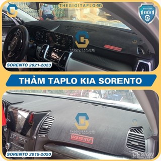 [Kia Sorento 2015-2026] Thảm taplo oto da Nano Blockers UV, 3D Flare, Nhung lông tuyết viền Ziczac chống cong vênh