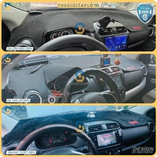 [Mitsubishi Attrage 2016-2026] Thảm taplo oto da Nano Blockers UV, 3D Flare,Nhung lông tuyết viền Ziczac chống cong vênh