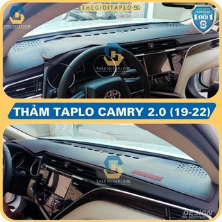 [Toyota Camry 2019-2026] Thảm taplo oto da Nano Blockers UV, 3D Flare, Nhung lông tuyết viền Ziczac chống cong vênh