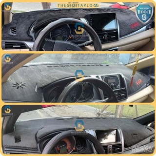 [Toyota Yaris 2011-2018] Thảm taplo oto da Nano Blockers UV, 3D Flare, Nhung lông tuyết viền Ziczac chống cong vênh