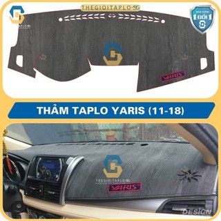 [Toyota Yaris 2011-2018] Thảm taplo oto da Nano Blockers UV, 3D Flare, Nhung lông tuyết viền Ziczac chống cong vênh