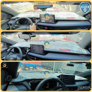 [Toyota Yaris 2011-2018] Thảm taplo oto da Nano Blockers UV, 3D Flare, Nhung lông tuyết viền Ziczac chống cong vênh