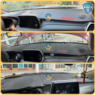 [Hyundai Tucson 2019-2021] Thảm taplo oto da Nano Blockers UV, 3D Flare, Nhung lông tuyết viền Ziczac chống cong vênh