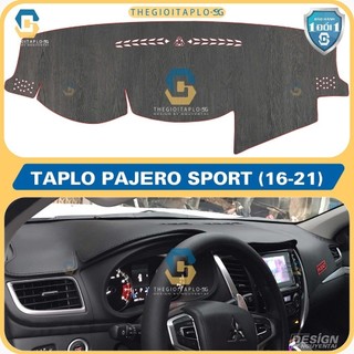[Mitsubishi Pajero Sport 2016-2026] Thảm taplo oto da Nano Blockers UV, Nhung lông tuyết viền Ziczac chống cong vênh