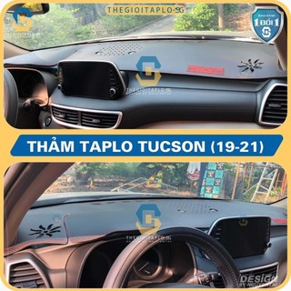 [Hyundai Tucson 2019-2021] Thảm taplo oto da Nano Blockers UV, 3D Flare, Nhung lông tuyết viền Ziczac chống cong vênh