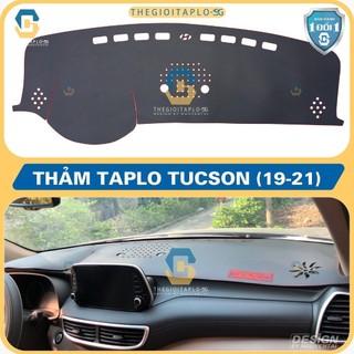 [Hyundai Tucson 2019-2021] Thảm taplo oto da Nano Blockers UV, 3D Flare, Nhung lông tuyết viền Ziczac chống cong vênh