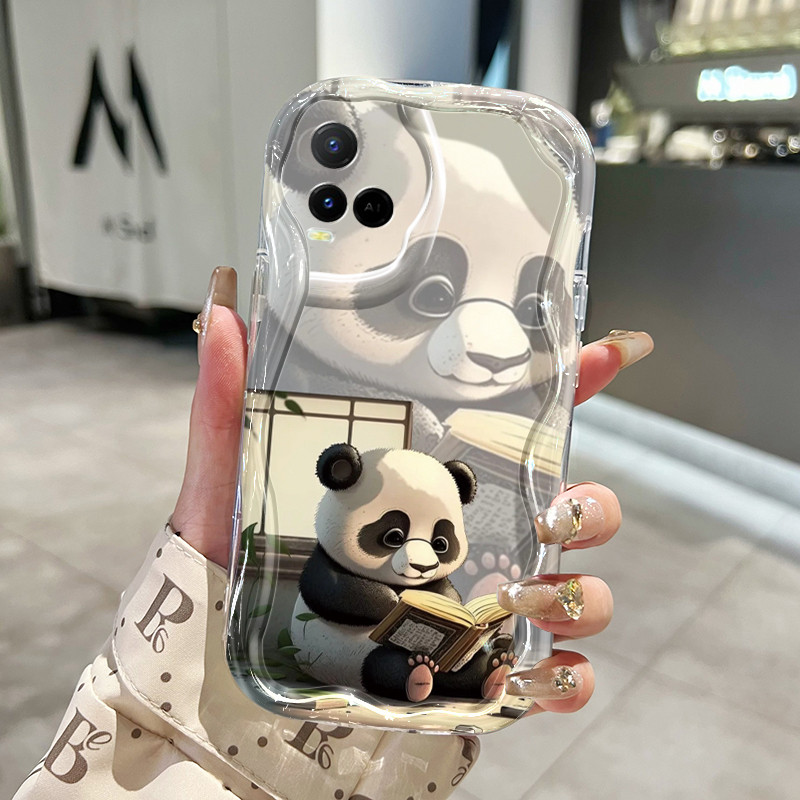 Ốp Lưng VIVO Y21 Y21s Y21t Y21e Y21a Y33t Y33s Y21G Y22 Y22s Y28 Case Trong suốt Gấu trúc sáng tạo dễ thương